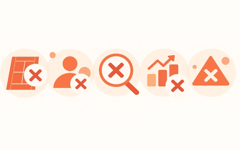 Cinque errori comuni da evitare nelle scommesse tennis con icone di avvertimento