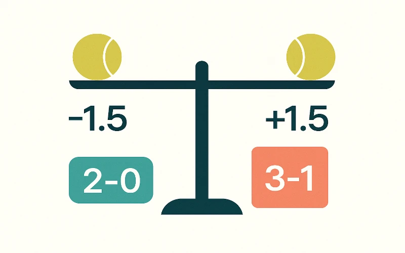 Visualizzazione del mercato over/under con linea 22.5 game e frecce direzionali