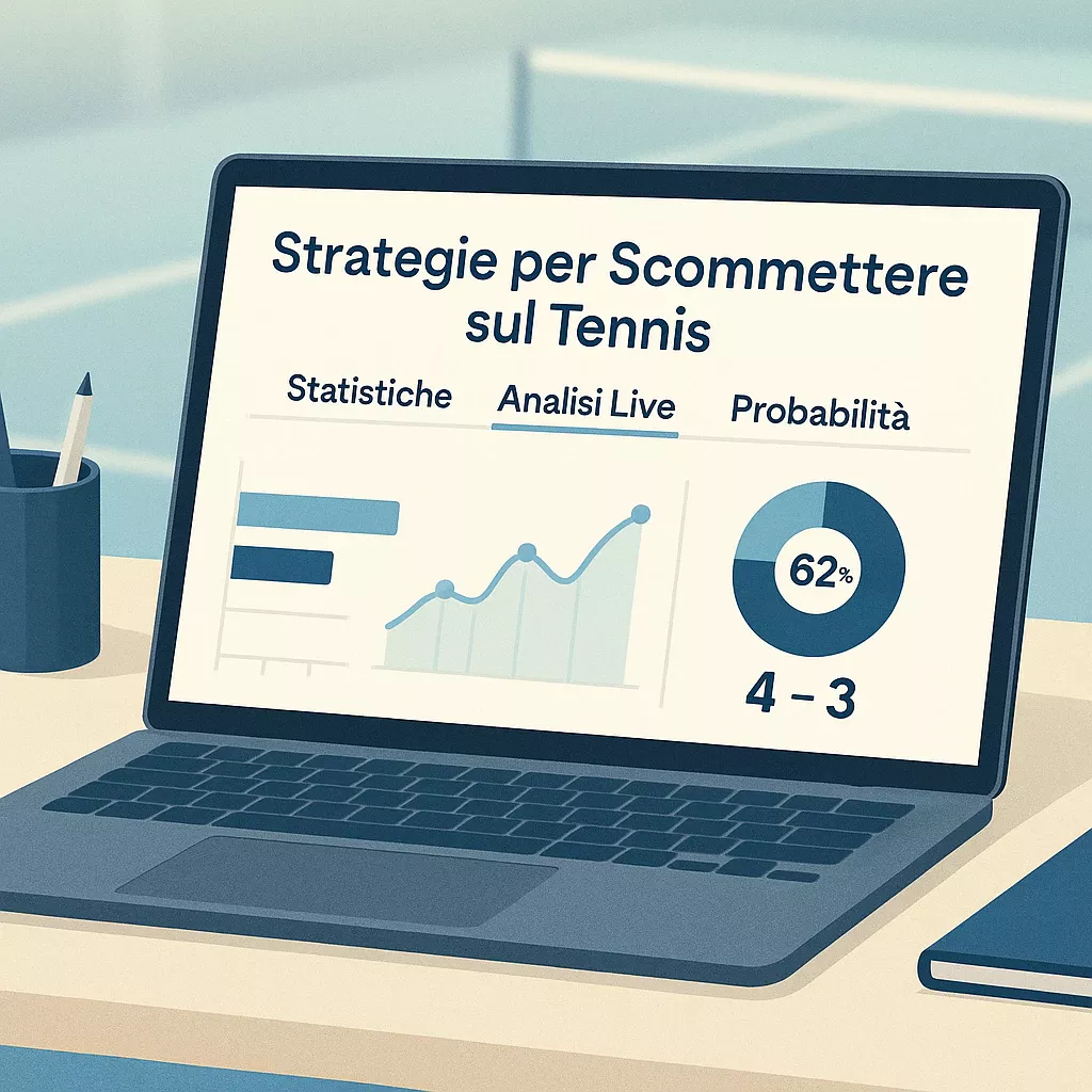 Dashboard di analisi statistiche per strategie di scommesse sul tennis